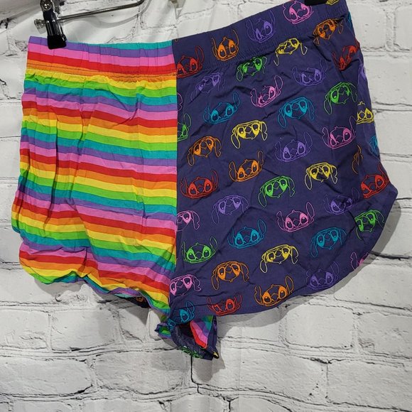Disney Rainbow Stitch satin sleep shorts - Picture 1 of 3